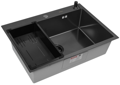 Комплект Arfeka Eco AR мойка 700*500, коландер G, дозатор black decor millet