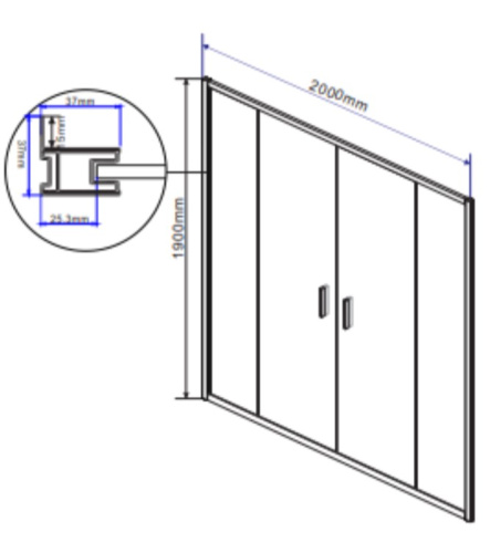 Душевая дверь Vincea Garda VDS-1G2200CL