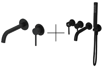 Душевая система для ванны со смесителем Oliveeka OL-889017+88869017-MB