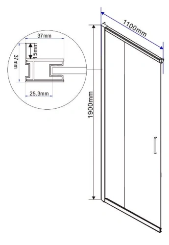 Душевой уголок Vincea Garda VSS-1G1111CH