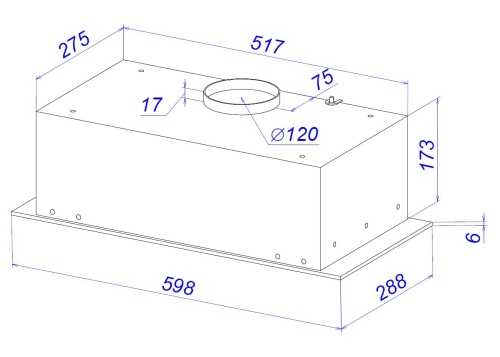 Вытяжка кухонная Zorg PLATINO 750 60 S белая