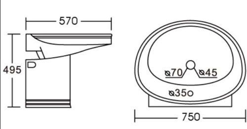 Умывальник CeramaLux 1414