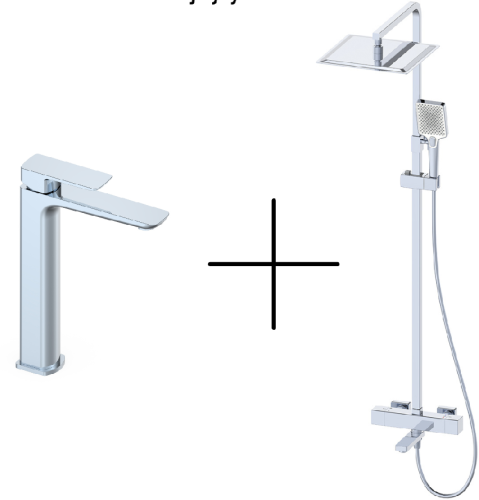Душевая стойка со смесителем Oliveeka OL-739901+239003-CR