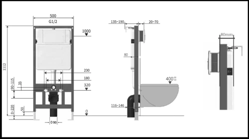 Инсталляция для унитаза Vincea VIS-601