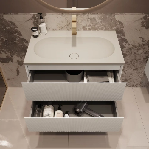 Тумба подвесная Vincea Welle 800 M.White Soft-touch VMC-2WL800MW