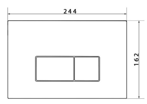 Кнопка для инсталляции Caprigo LINE ABS хром LA002-crm