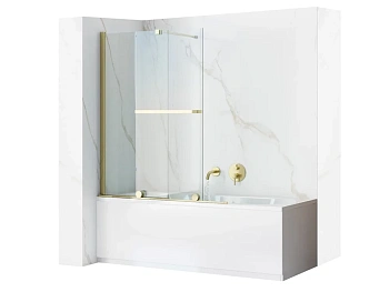 Шторка на ванную Rea Fabian gold 100 K6526