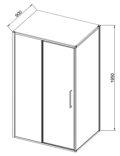 Душевой уголок Vincea Slim 8mm VSR-4SLP9012CLB