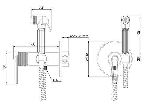 Гигиенический душ Daniel Brooklyn BY645DCZCR