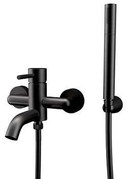 Смеситель для ванны Remer X-style X02CFP, черный брашированный хром