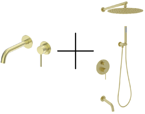 Набор душевой со смесителем Oliveeka OL-88939017+88869017-BG