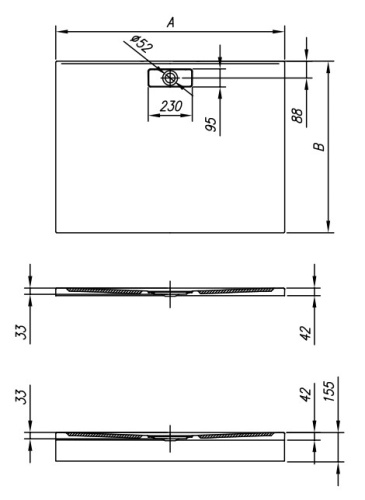 Душевой поддон Kolpa-san Drop 120x80 986650