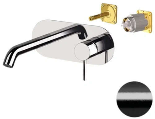 Смеситель для раковины Remer X-style X15KBCFP, черный брашированный хром