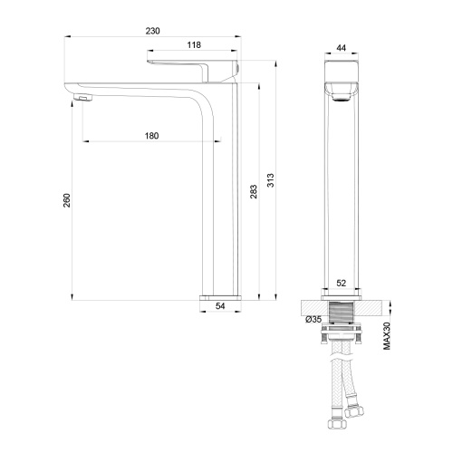 Душевая стойка со смесителем Oliveeka OL-739901+239003-BG