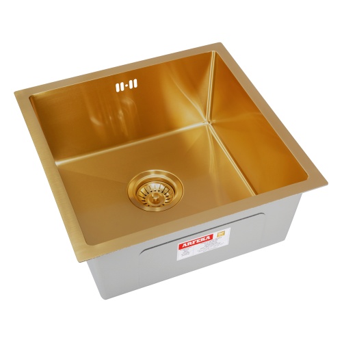 Мойка кухонная Arfeka Eco AR 450*450 gold PVD NANO