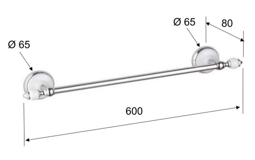 Полотенцедержатель 60 см Remer Epoca EP30CR