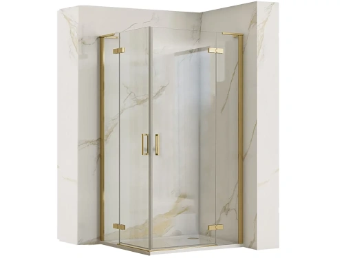 Душевой уголок Rea Hugo Double gold brush 80x80 K6608