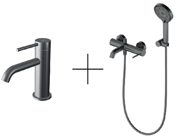 Душевая система для ванны со смесителем Oliveeka OL-639017+88139017-BGM