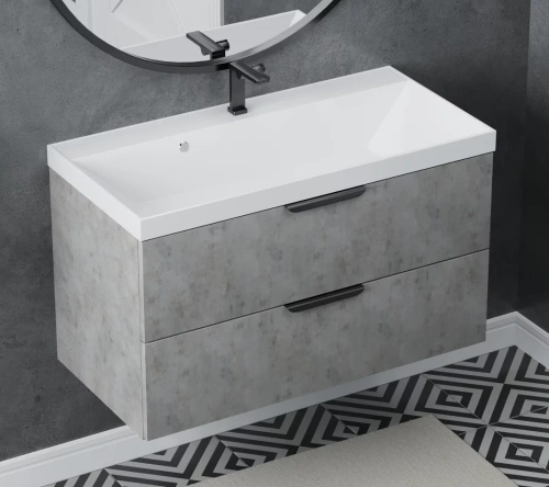 Тумба подвесная Vela Каскад 100П под Classica (Бетон Чикаго) TU63575