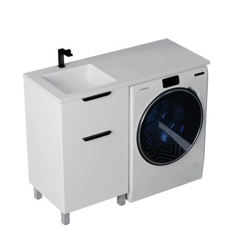 Тумба напольная Vela Каскад Хекси 48Н под Kamilla 110 (белый мат) TU252460