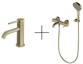 Душевая система для ванны со смесителем Oliveeka OL-639017+88139017-BG