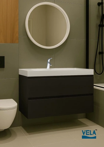 Тумба подвесная Vela Мира 80П под Classica (черная) TU3745