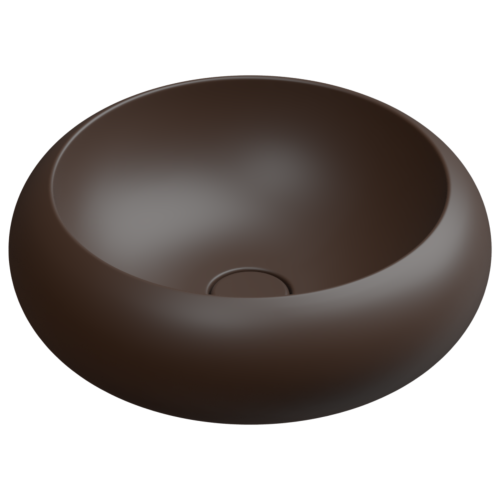 Раковина накладная 42 см GSG Ceramic Design Petra PELAV42035, Cacao Matt