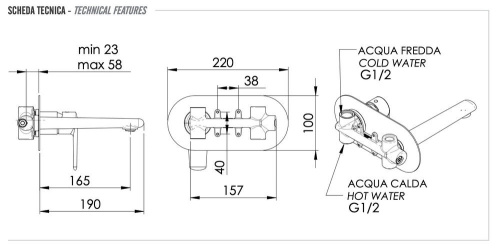 Смеситель для раковины Remer Vanity V15