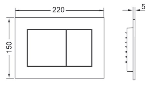 Кнопка смыва Tece Now 9240417 белый матовый