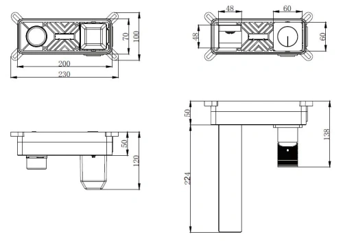 Смеситель для раковины Vincea Domus VBFW-5DM01CH
