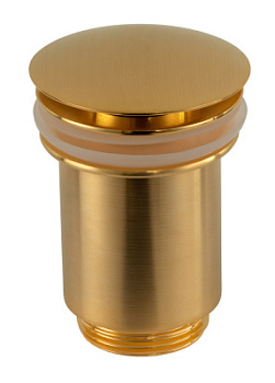 Донный клапан без перелива 1”1/4 Remer 904CC114BG, золото брашированное