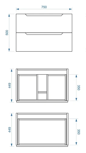 Тумба подвесная Vela Верона 75П под Milen TU27082 Тумба подвесная Vela Верона 75П под Milen TU27082