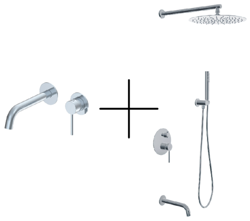 Набор душевой со смесителем Oliveeka OL-88939017+88869017-CR