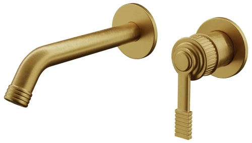 Смеситель для раковины Remer Atelier AL15PLBG, золото брашированное