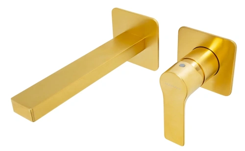 Смеситель для раковины Mariani Kali B22565KLP, золото брашированное