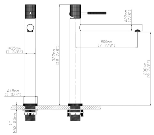 Смеситель для умывальника Gid Edessa SS070-CH-D