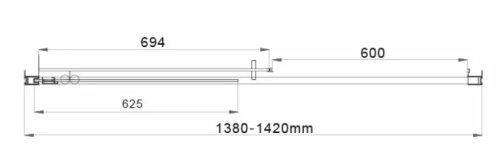 Душевая дверь Vincea Garda VDS-1G140CH