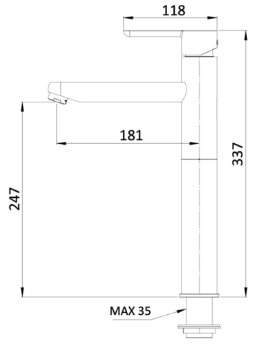 Смеситель для раковины Mariani Winter A00398NO60