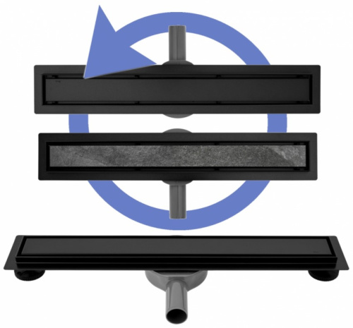 Трап для душа Rea Neo&Pure 600 N Pro Black G8905