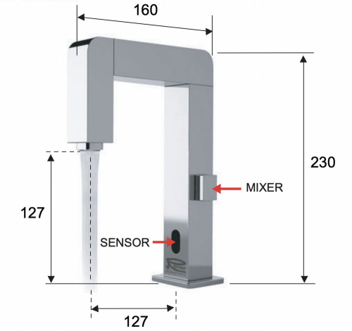 Смеситель сенсорный для раковины Remer Sensor SE18