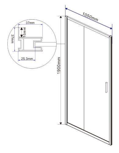 Душевая дверь Vincea Garda VDS-1G105CLB