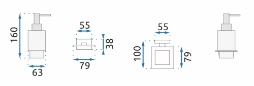 Дозатор для мыла Rea Oste 06 black matt 80047
