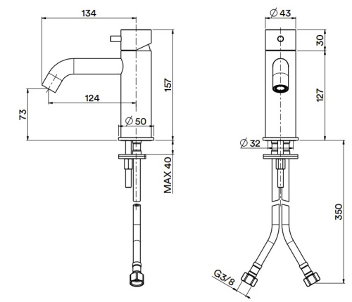 Смеситель для раковины QuadroDesign Source 1201AS Смеситель для раковины QuadroDesign Source 1201AS