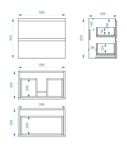 Тумба подвесная Vela Мира 60П под Classica Slim TU20981