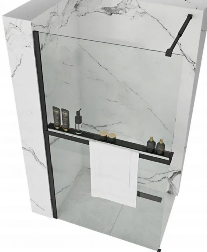 Полка для полотенец и аксессуаров Rea Evo Black HOM-00652