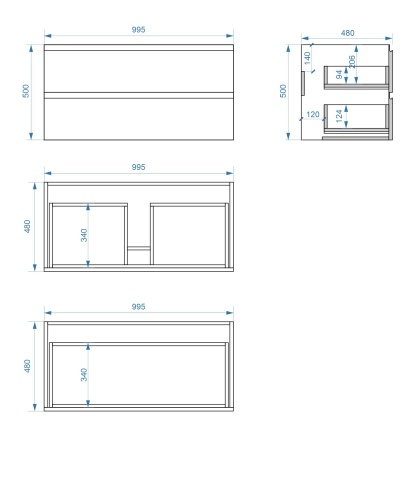 Тумба подвесная Vela Мира 100П под Alice (белый глянец) TU14510