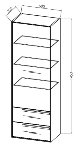 Пенал подвесной Kolpa-san Grace G 1451 50 Halifax oak 546390 Пенал подвесной Kolpa-san Grace G 1451 50 Halifax oak 546390