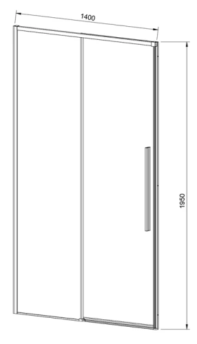 Душевая дверь Vincea Slim-N VDS-4SN140CGB