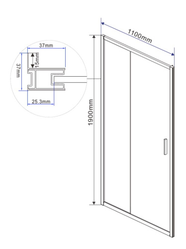 Душевая дверь Vincea Garda VDS-1G110CH