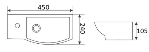 Умывальник CeramaLux 7947BR